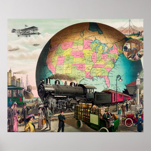  illustratie vervoer poster (Voorkant)