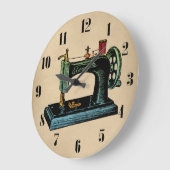 Illustratie Vintage naaimachine Grote Klok (Hoek)