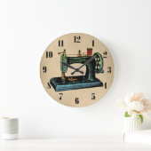 Illustratie Vintage naaimachine Grote Klok (Huis)