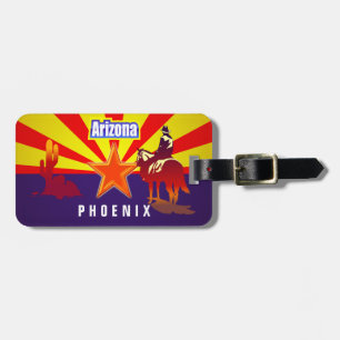 Illustratie vlag Arizona-staat Bagagelabel