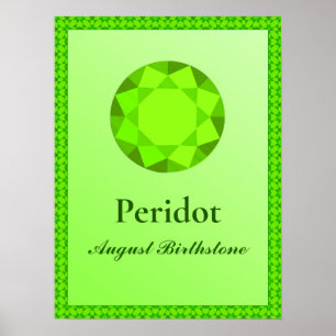 Illustratie vogelsteen voor augustus - Poster Peri