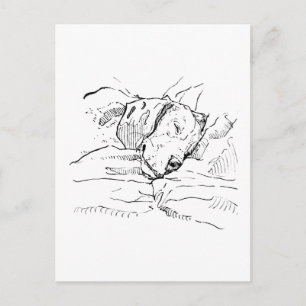 Illustratie voor Beagle-hondenliefhebbers Briefkaart