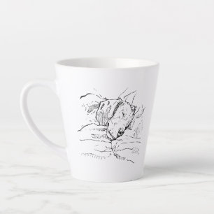 Illustratie voor Beagle-hondenliefhebbers  Latte Mok