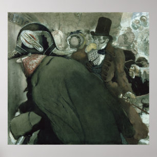 Illustratie voor de Nose van Nikolai Gogol Poster