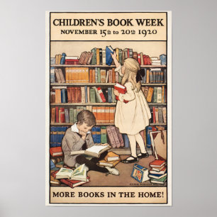 Illustratie voor de Week van het Kinderboek in de  Poster