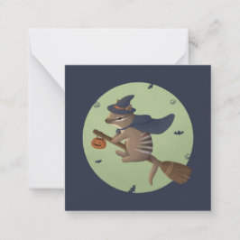 Illustratie voor Halloween: Wizard Numbat Notitiekaartje