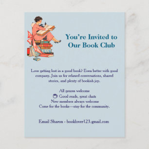 Illustratie voor liefhebbers van oude boeken flyer