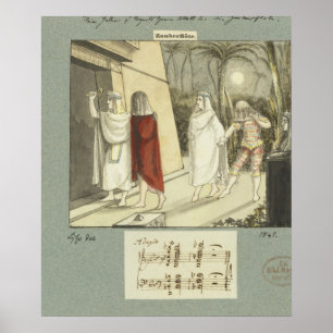 Illustratie voor Mozart's 'De Magische Flute', 184 Poster