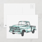  illustratie vrachtwagen briefkaart (Voorkant / Achterkant)