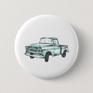 illustratie vrachtwagen ronde button 5,7 cm