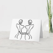 Illustratie vrouw Art Thunder_Cove Bedankkaart (Voorkant)