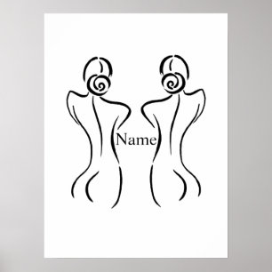 Illustratie vrouw Art Thunder_Cove Poster