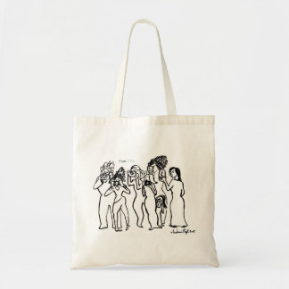 Illustratie vrouwelijke fotografen tote bag