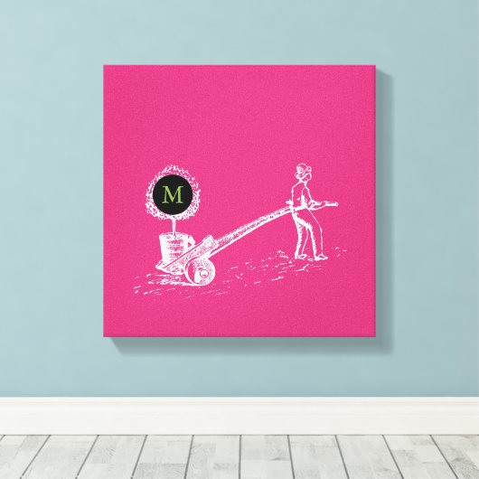 illustratie W Boom Monogram Canvas (Insitu (Houten vloer))