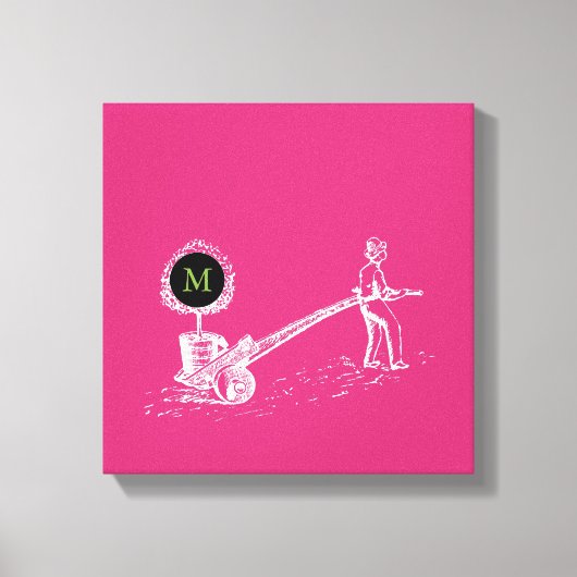 illustratie W Boom Monogram Canvas Afdruk (Voorkant)