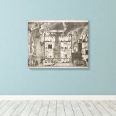 Illustratie waaruit blijkt hoe nieuwe lange brands canvas afdruk (Insitu (Houten vloer))