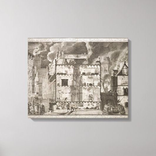 Illustratie waaruit blijkt hoe nieuwe lange brands canvas afdruk (Voorkant)