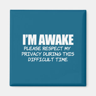 Illustratie wakker, respecteer privacy magneet