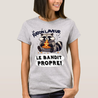 Illustratie Wasbeer Humor  De Schone Bandiet T-shirt