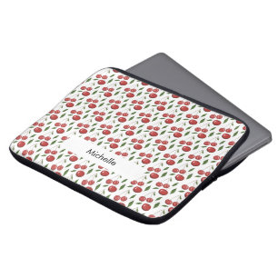 Illustratie Waterverf zoete kersen Monogrammed Laptop Sleeve