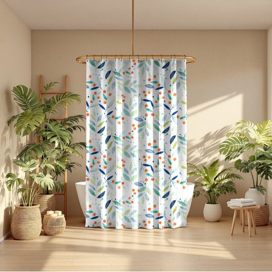 Illustratie Waterverven flessenpatroon  Douchegordijn