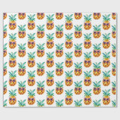 Illustratie Waterverven PineapplePattern Cadeaupapier (Vlak)