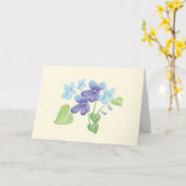 Illustratie Wild Violet Flowers Kaart (Gele Bloem)