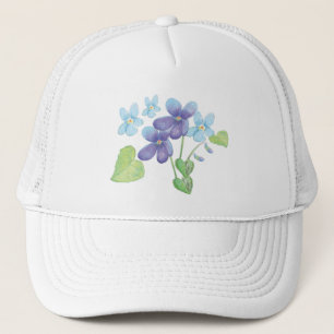 Illustratie Wild Violet Flowers Trucker Pet