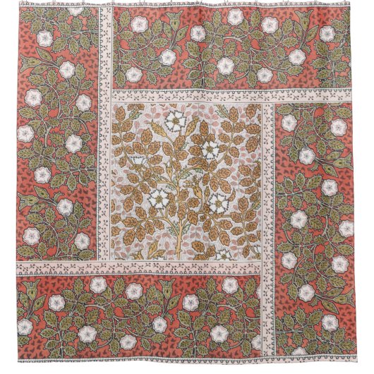 Illustratie Wilde Roos Kunst Illustratie Bloem Vin Douchegordijn (Voorkant)