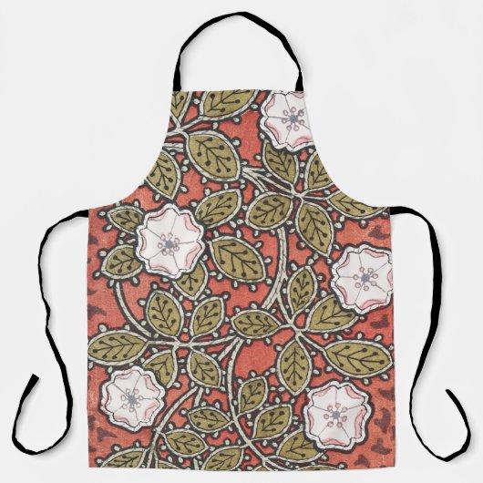 Illustratie Wilde Roos Kunst Illustratie Bloem Vin Schort (Voorkant)