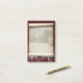 Illustratie winterperkament post-it® notes (Op bureau)