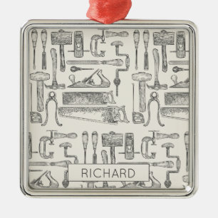 Illustratie  Woodworking Carpentry-gereedschappen Metalen Ornament