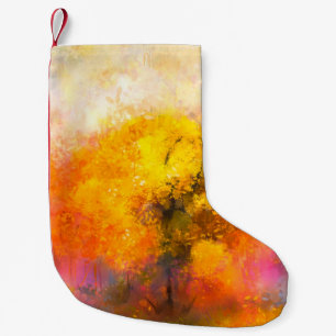 Illustratie zacht kleurrijk herfstbos. Abstract Kleine Kerstsok