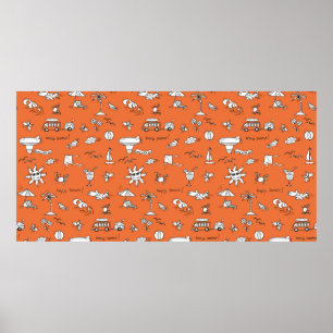  illustratie zomerpatroon poster