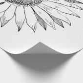 Illustratie zonnebloem cadeaupapier (Hoek)