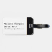 Illustratie zwart Adam Lightning Bolt-teken Bagagelabel (Achterkant horizontaal)