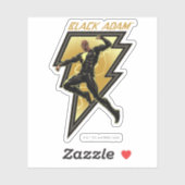 Illustratie zwart Adam Lightning Bolt-teken Sticker (Vel)