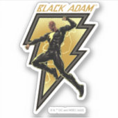 Illustratie zwart Adam Lightning Bolt-teken Sticker (Voorkant)