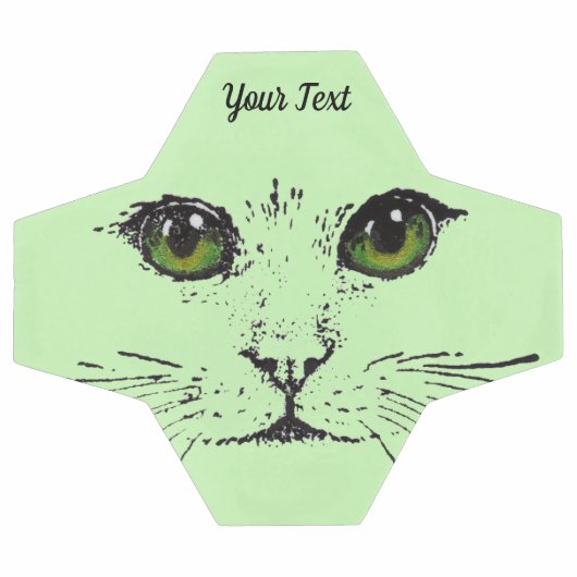 Illustratie zwarte kat, groen gele ogen voetbal (Enkel)