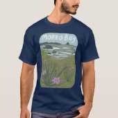 Illustratiebalk Morro Bay Central California T-shirt (Voorkant)