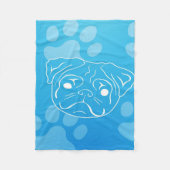Illustratiebalk voor pug fleece deken (Voorkant)