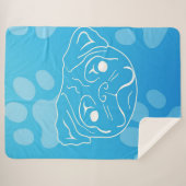 Illustratiebalk voor pug sherpa deken (Voorkant (horizontaal))