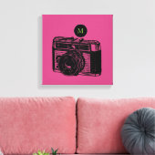  illustratiecamera 2 Monogram Canvas Afdruk (Insitu (Woonkamer))