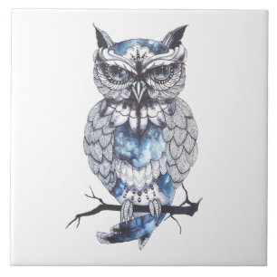 Illustratief boomontwerp tegeltje