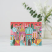 Illustratief kerstavond feestdagenkaart (Staand voorkant)