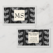 Illustratief krijtbloemmotief visitekaartje (Voorkant / Achterkant)