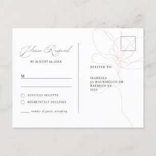 Illustratief met de hand getrokken briefkaart rsvp