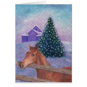 Illustratief paard Winter Nocturne