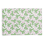 Illustratief patroon Cactus & Roze bloemen Kussensloop (Voorkant-Rechts)