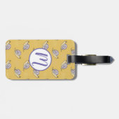 Illustratief patroon voor slakken en cirkels bagagelabel (Achterkant horizontaal)